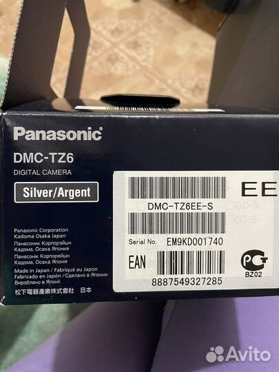 Цифровой фотоаппарат Panasonic tz6