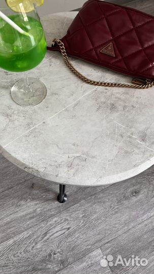 Журнальный столик круглый «Белый мрамор» d50; h42