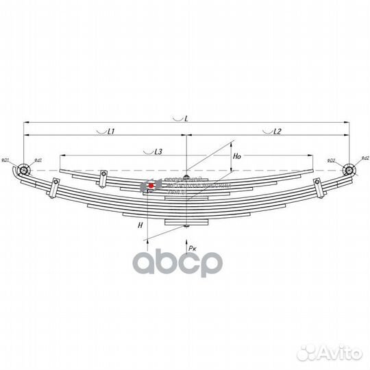 Рессора задняя hino 300 701111HN-2912012-10 чмз
