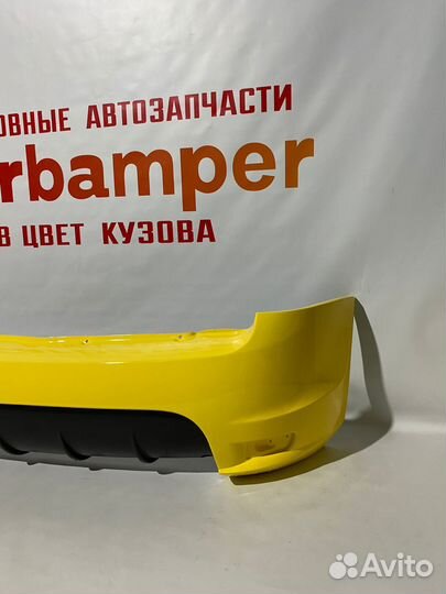 Задний бампер Калина Спорт цвет желтый 222