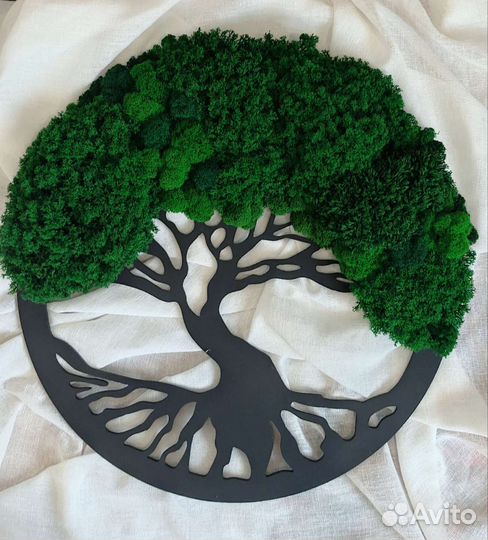 Настенное панно,дерево жизни,панно со мхом