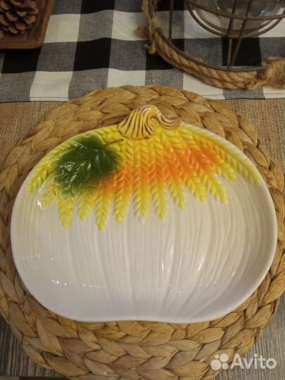 Кружка и блюдо тыква