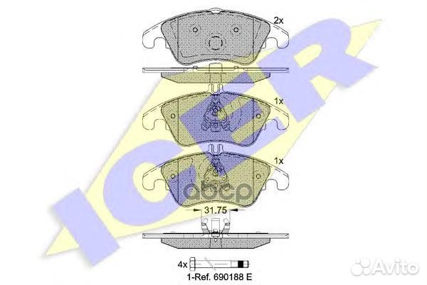 181865 колодки дисковые передние MB W2043.2/3