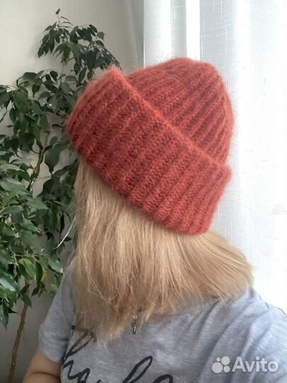 Шапка вязаная мохер для Марины