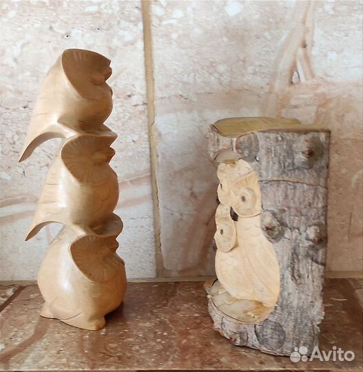 Фигурки Совы из дерева, кварца, камня,фарфора
