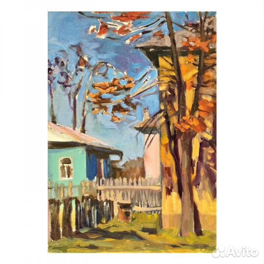 Картина маслом Пейзаж Дворик