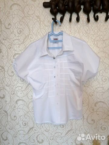 Школьная белоснежная блузка, на рост 140-150