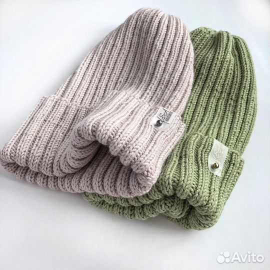 Вязаная Шапка Ушанка Капор Чепчик