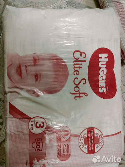 Подгузники huggies elite soft 3