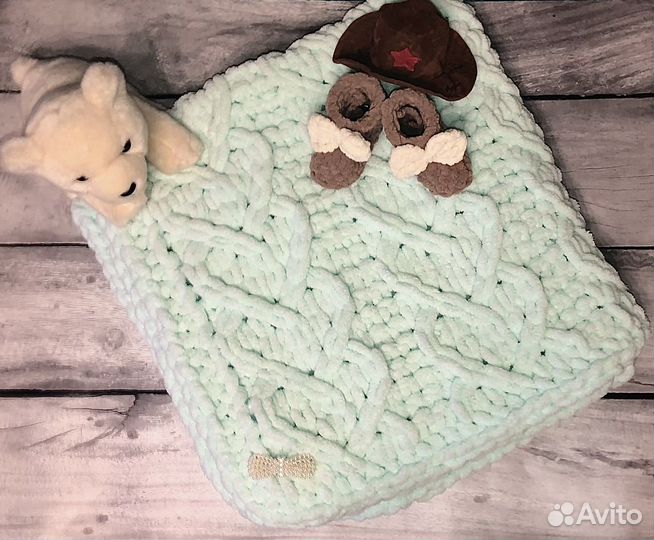 Плед детский плюшевый