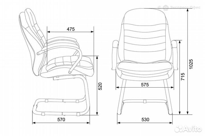 Конференц-кресло Бюрократ T-9950AV/black-PU