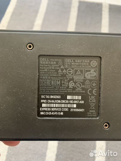 Dock станция dell wd19s