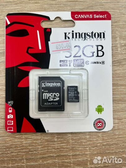 Карта памяти MicroSD 64gb