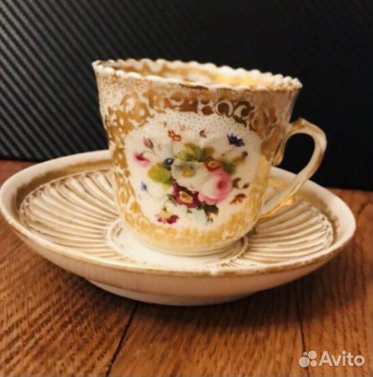 Чайная пара 19 век редкая чайная пара