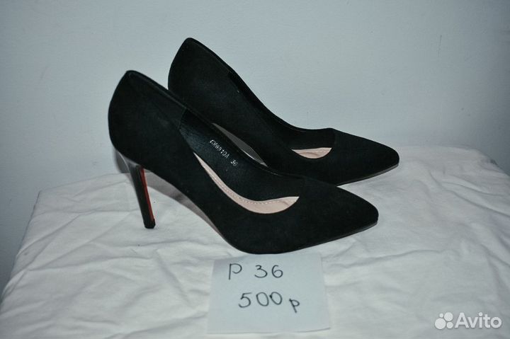 Туфли женские 36,37 тонкий каблук