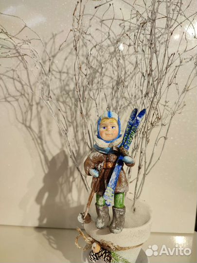 Ватные елочные игрушки