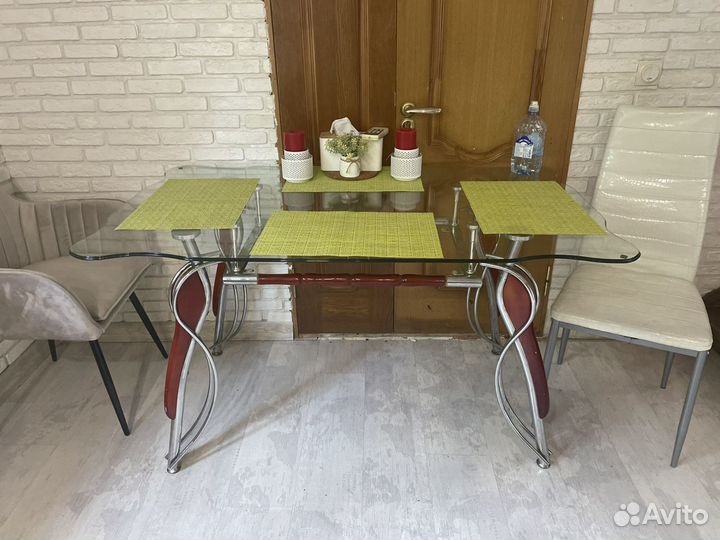 Кухонный стол бу стеклянный
