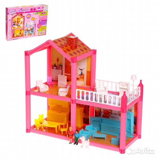 Домик для кукол, двухэтажный, с аксессуарами