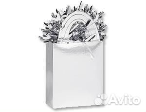 Грузик д/шара Сумочка серебро 160гр