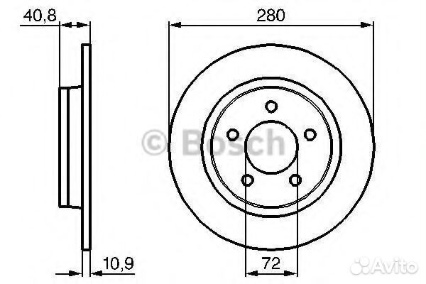 Тормозной диск 0986479181 bosch