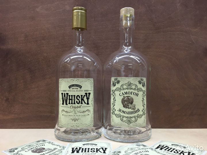 6шт 1л стеклянная бутылка абсолют комплект