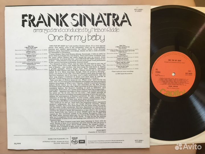 Frank Sinatra (One for my baby) Original UK