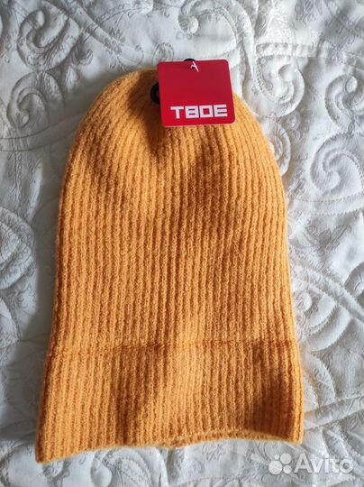 Вязаная шапка бини новая с биркой