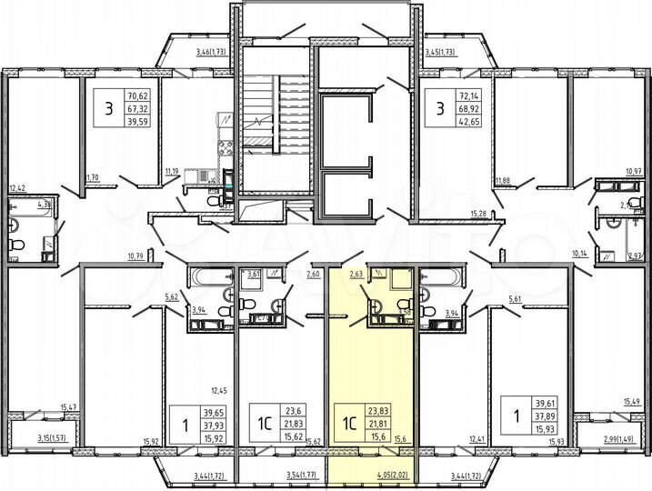 Квартира-студия, 23,8 м², 12/18 эт.
