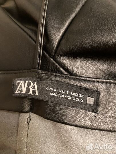 Платье кожаное zara S