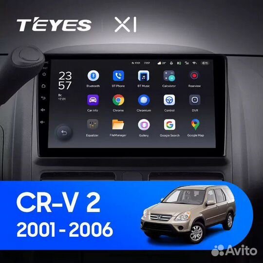 Teyes x1 магнитола для Honda Cr v 2001-2006