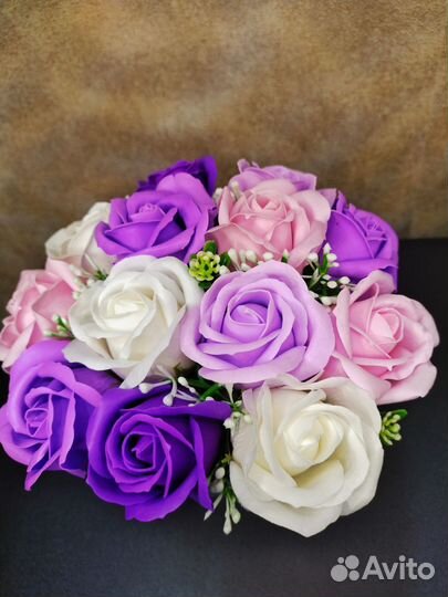 Букет из мыльных роз