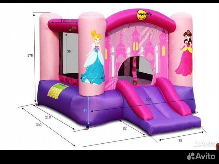 Надувной батут с горкой