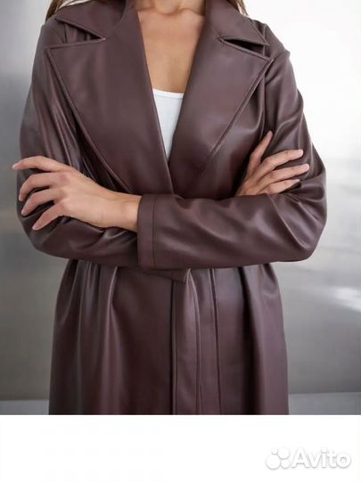 Кожаный тренч