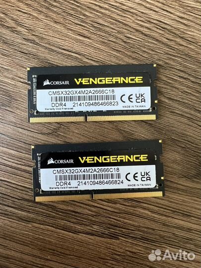 Corsair Vengeance 32gb 2666mhz (для ноут)