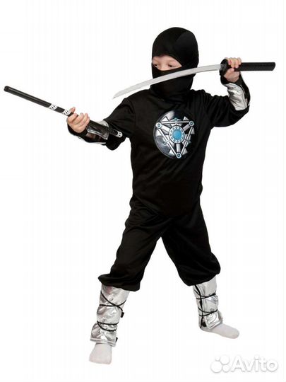 Костюмы карнавальные новые Ниндзя рост 100-160 см