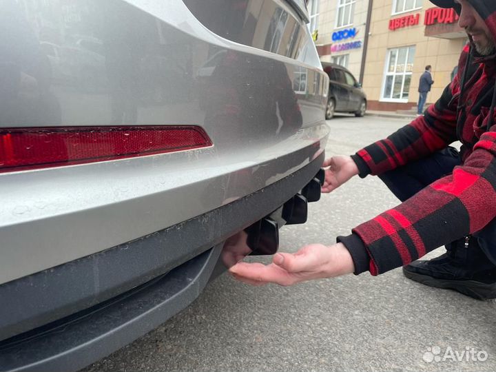 Накладка на диффузор средняя часть Skoda Rapid 2