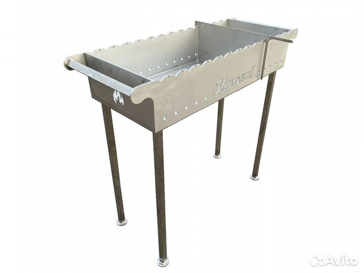 Мангал из нержавейки толщиной 4мм с надписью