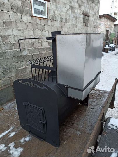 Печь для бани Паровозик с порталом