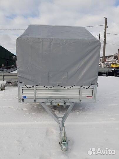 Прицеп Эксперт 3,0*1,5*0,3 цинк, с тентом