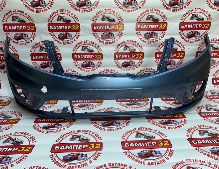 Киа Рио бампер 2011-2015 передний цвет BR7