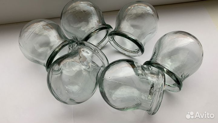 Стеклянные банки медицинские для массажа