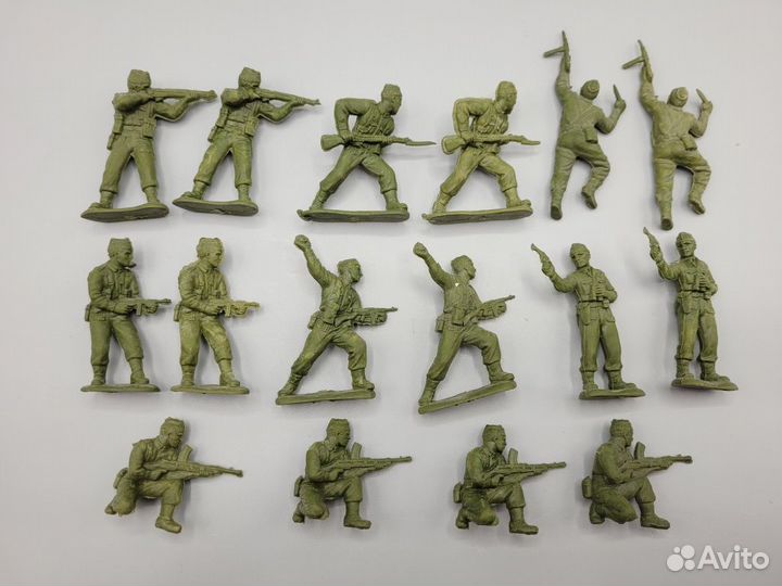 Солдатики солдаты набор 16 шт Пехота резина