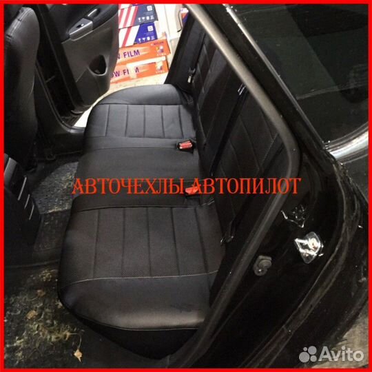 Чехлы Автопилот Nissan Sentra из экокожи чёрные
