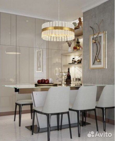 Светильник подвесной 6010 латунь D400/H1200/LED