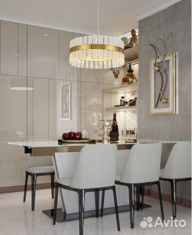 Светильник подвесной 6010 латунь D400/H1200/LED