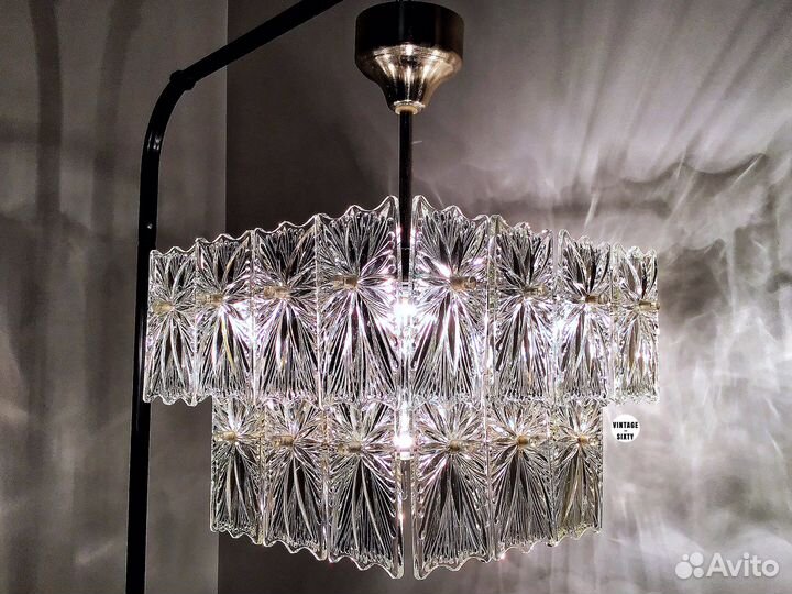 Люстра хрустальная квадрат СССР 70-е гг