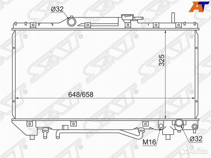 Радиатор охлаждения Toyota Corona T190