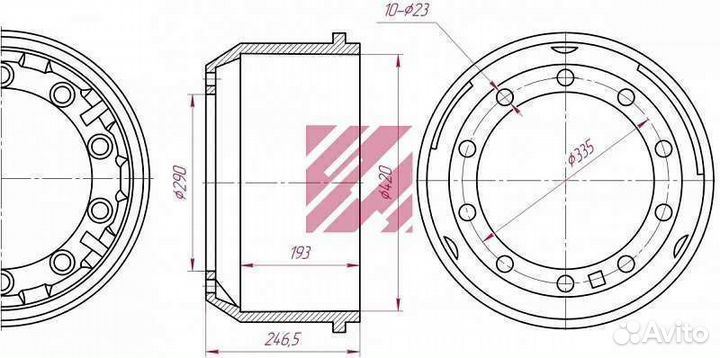 Тормозной барабан бпв 420х180