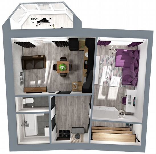 1-к. квартира, 48,7 м², 5/5 эт.