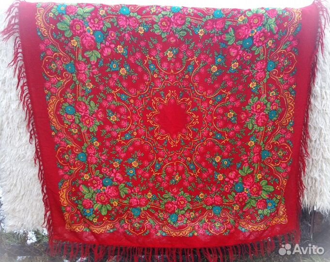 Павловопосадская шаль платок 